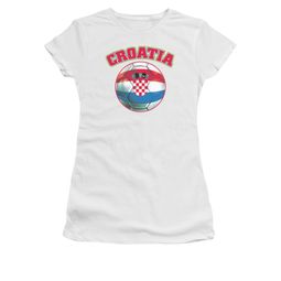 Croatia Soccer Futbol Shirt Juniors White Tee T-Shirt