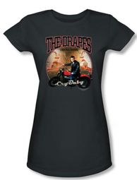 Cry Baby Juniors T-shirt Movie The Drapes Charcoal Tee Shirt