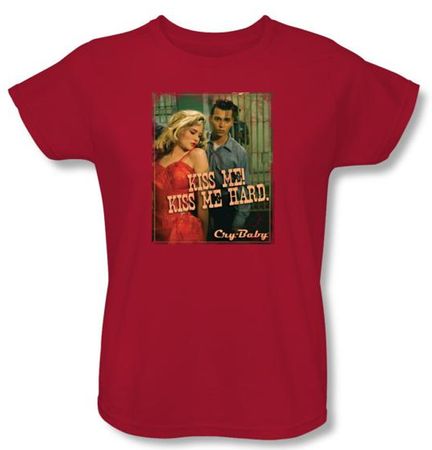 Cry Baby Ladies T-shirt Movie Kiss Me Red Tee Shirt