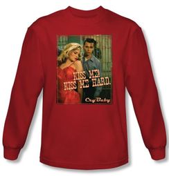 Cry Baby Long Sleeve T-shirt Movie Kiss Me Red Tee Shirt