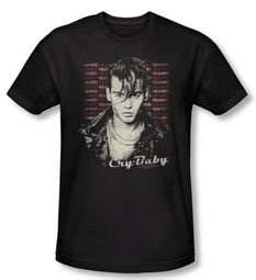 Cry Baby T-shirt Movie Drapes & Squares Black Slim Fit Tee Shirt