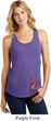 Crystal Tongue Patch Bottom Print Ladies Racerback Tank Top