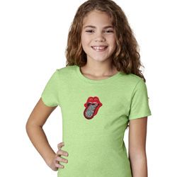 Crystal Tongue Patch Kids Middle Print Shirts
