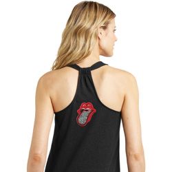 Crystal Tongue Patch Ladies Back Print Shirts