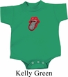 Crystal Tongue Patch Middle Print Baby Onesie
