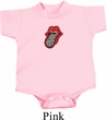 Crystal Tongue Patch Middle Print Baby Onesie