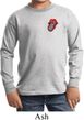 Crystal Tongue Patch Pocket Print Kids Long Sleeve Shirt