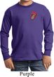 Crystal Tongue Patch Pocket Print Kids Long Sleeve Shirt