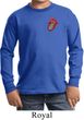 Crystal Tongue Patch Pocket Print Kids Long Sleeve Shirt
