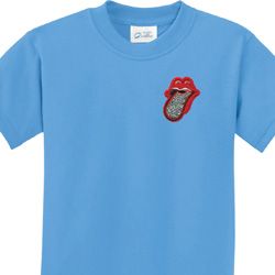 Crystal Tongue Patch Pocket Print Kids Shirt