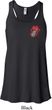 Crystal Tongue Patch Pocket Print Ladies Flowy Racerback Tanktop