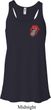 Crystal Tongue Patch Pocket Print Ladies Flowy Racerback Tanktop