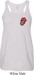 Crystal Tongue Patch Pocket Print Ladies Flowy Racerback Tanktop