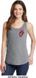 Crystal Tongue Patch Pocket Print Ladies Tank Top