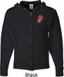 Crystal Tongue Patch Pocket Print Mens Full Zip Hoodie