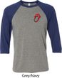 Crystal Tongue Patch Pocket Print Mens Raglan Shirt