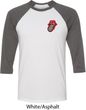 Crystal Tongue Patch Pocket Print Mens Raglan Shirt