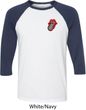 Crystal Tongue Patch Pocket Print Mens Raglan Shirt