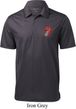 Crystal Tongue Patch Pocket Print Mens Textured Polo Shirt