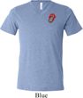 Crystal Tongue Patch Pocket Print Mens Tri Blend V-neck Shirt