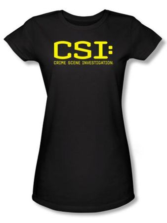 CSI: Crime Scene Investigation T-shirt - Logo Juniors Black Tee