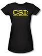 CSI: Crime Scene Investigation T-shirt - Logo Juniors Black Tee