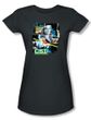 CSI Juniors T-shirt Evidence Collage Girly Charcoal Tee