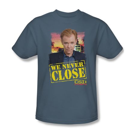 CSI Miami Never Close Shirt Adult Tee T-Shirt