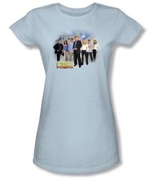 CSI Shirt Miami Cast Juniors Light Blue Tee Shirt