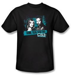 CSI T-shirt - Cross The Line Adult Black Tee CSI T-shirt - Cross The Line Adult Black Tee