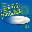 CSI T-shirt - I Ate The Evidence Adult Royal Blue Tee