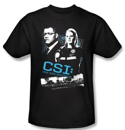 CSI T-shirt - Investigate This Adult Black Tee CSI T-shirt - Investigate This Adult Black Tee