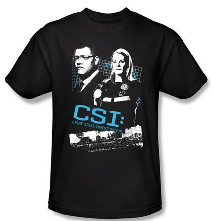 CSI T-shirt - Investigate This Adult Black Tee