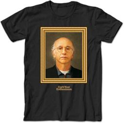 Curb Your Enthusiasm T-shirt Larry Portrait Adult Black Tee Curb Your Enthusiasm T-shirt Larry Portrait Adult Black Tee