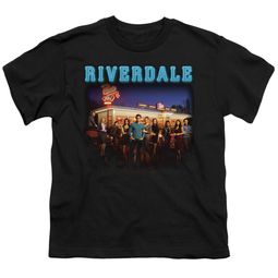 Clearance - Kids Riverdale UP AT POPS Youth T-shirt - Black