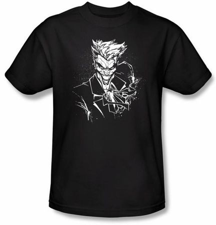 Mens Batman JOKER SMILE T-shirt - Black