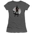 Clearance - Juniors Size CATWOMAN CONVICTED T-shirt - Charcoal Gray