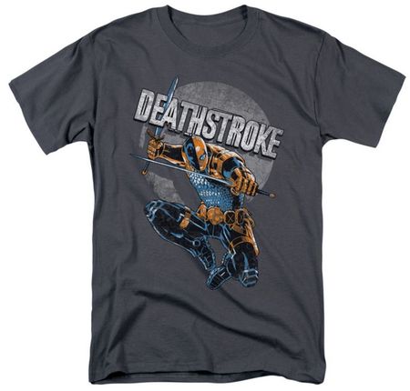 Mens DEATHSTROKE T-shirt - Charcoal Grey