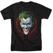 Mens Batman JOKER DRIP T-shirt - Black