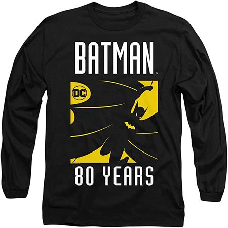 Womens Batman 80th Anniversary Long Sleeve T-shirt - Black