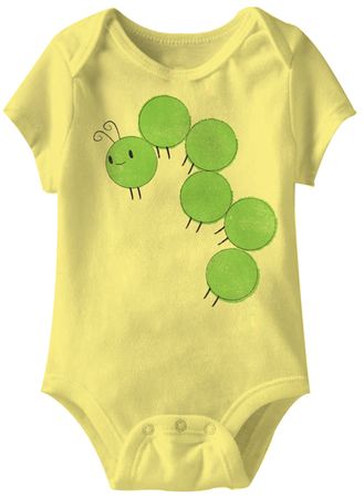 Cute Caterpillar Funny Baby Romper Yellow Infant Babies Creeper