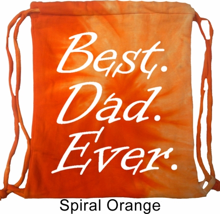 Dad Bag Best Dad Ever White Print Tie Dye Bag