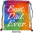 Dad Bag Best Dad Ever White Print Tie Dye Bag