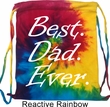 Dad Bag Best Dad Ever White Print Tie Dye Bag
