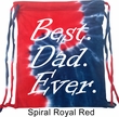 Dad Bag Best Dad Ever White Print Tie Dye Bag