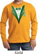 Dark Green Tuxedo Kids Long Sleeve Shirt