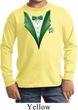 Dark Green Tuxedo Kids Long Sleeve Shirt
