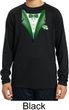 Dark Green Tuxedo Kids Moisture Wicking Long Sleeve Shirt