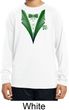 Dark Green Tuxedo Kids Moisture Wicking Long Sleeve Shirt