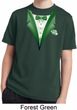 Dark Green Tuxedo Kids Moisture Wicking Shirt